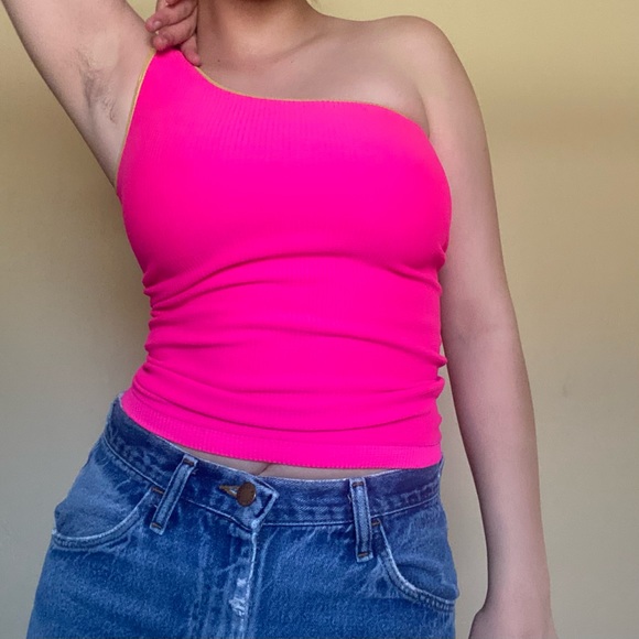 Pink one shoulder top - Picture 3 of 3